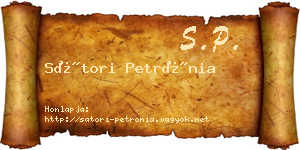 Sátori Petrónia névjegykártya